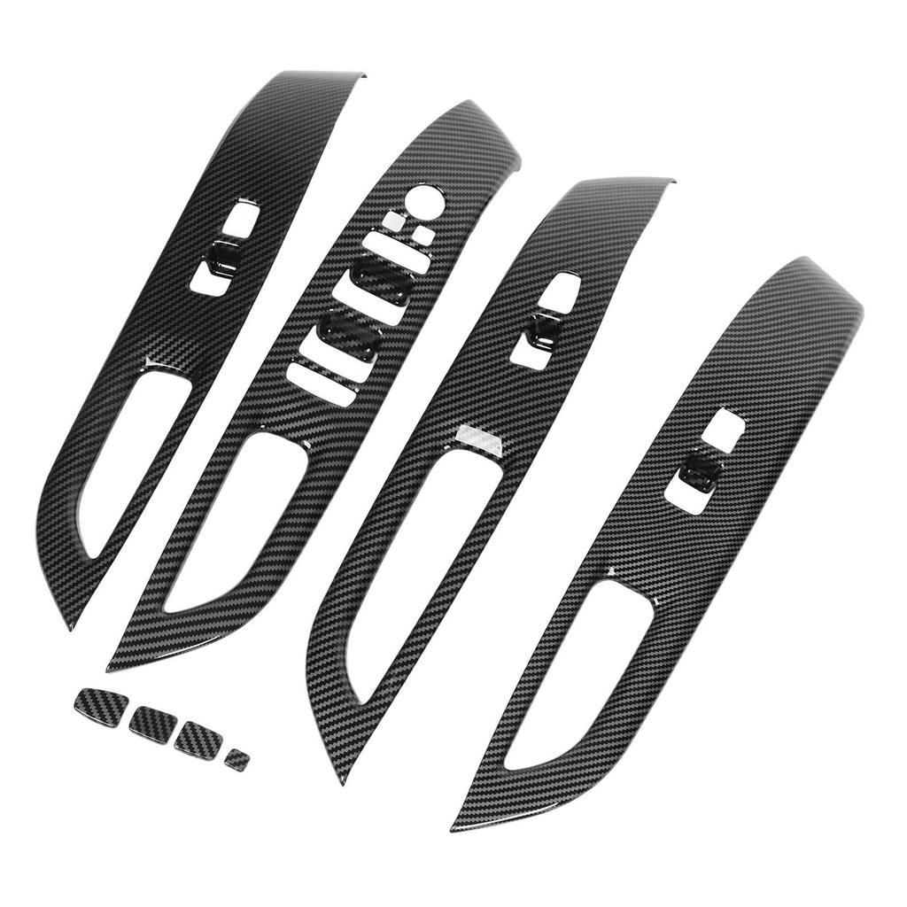 8 Stück Türfenster Schalterblende Dekoration Kohlefaser-Stil Hebeschalter Tastenabdeckung Ersatz Für Hyundai Tucson