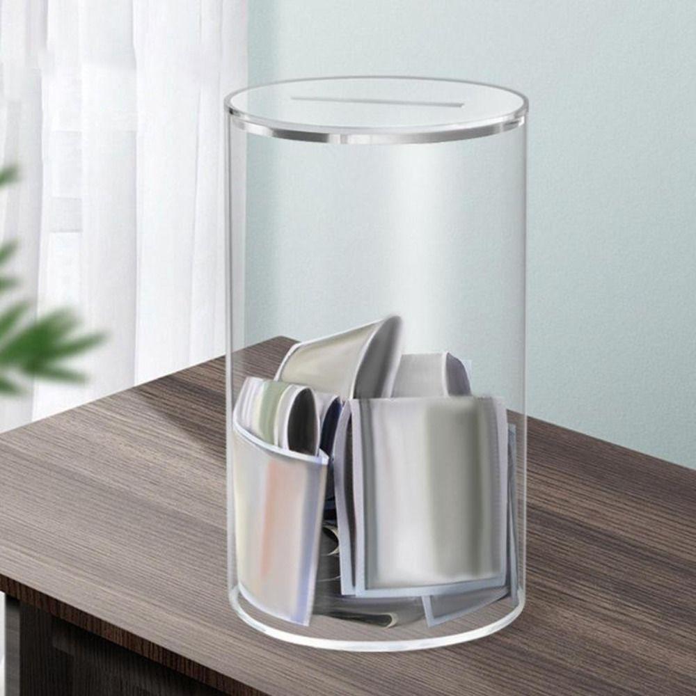 

Acrylic Piggy Bank Large Capacity Coin Container New Money Saving Box for Adults Kids S