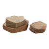 Hexagonal 9-Hole Non-stick Bamboo Steamer Mat (5-Pack)