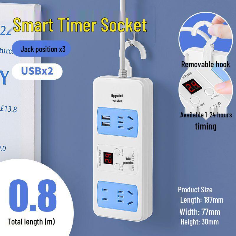 Electric Vehicle Timer Socket: 1-24 Hour Power Control & Overcharge Protection