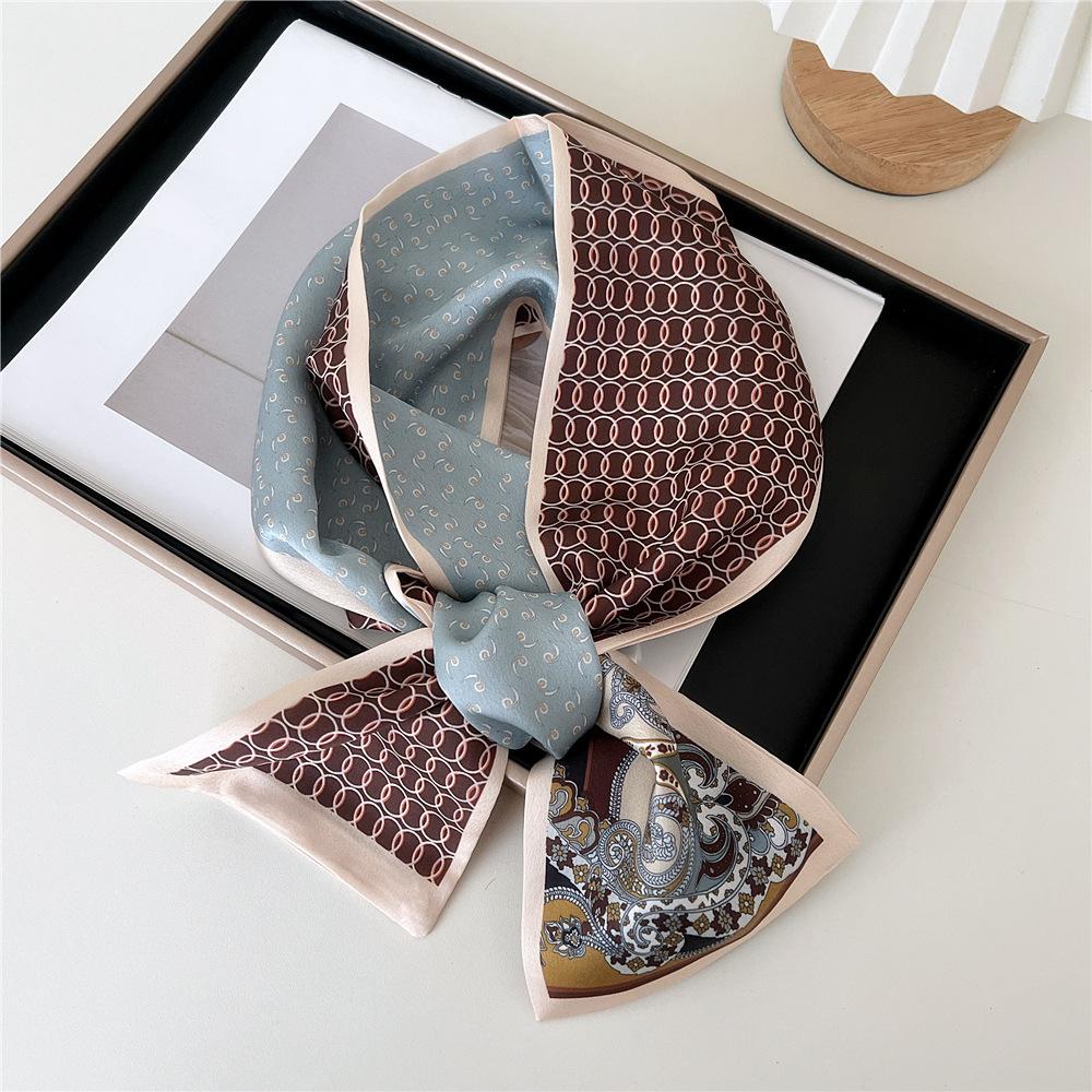Pingjiao New Style Spring And Autumn Professional Decoration Versatile Small Silk Scarf Women'S Scarf Narrow Long Hair Strap Tie Bag Belt