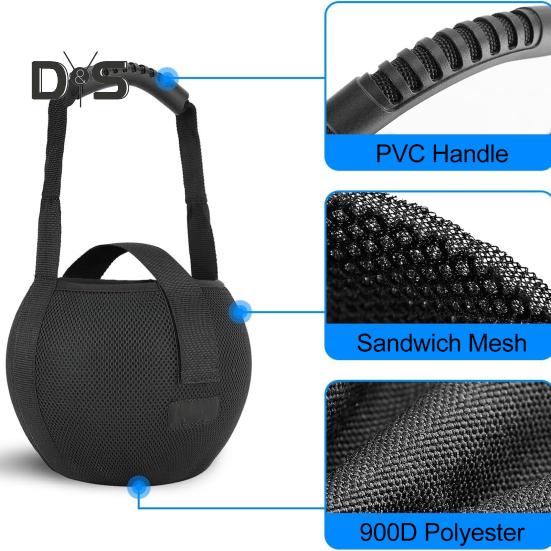 Bowling Mesh Bag Single Bowling Ball Bag with Reinforced Handle Black Bowling Ball Carry Bag for Gym Practice Training
