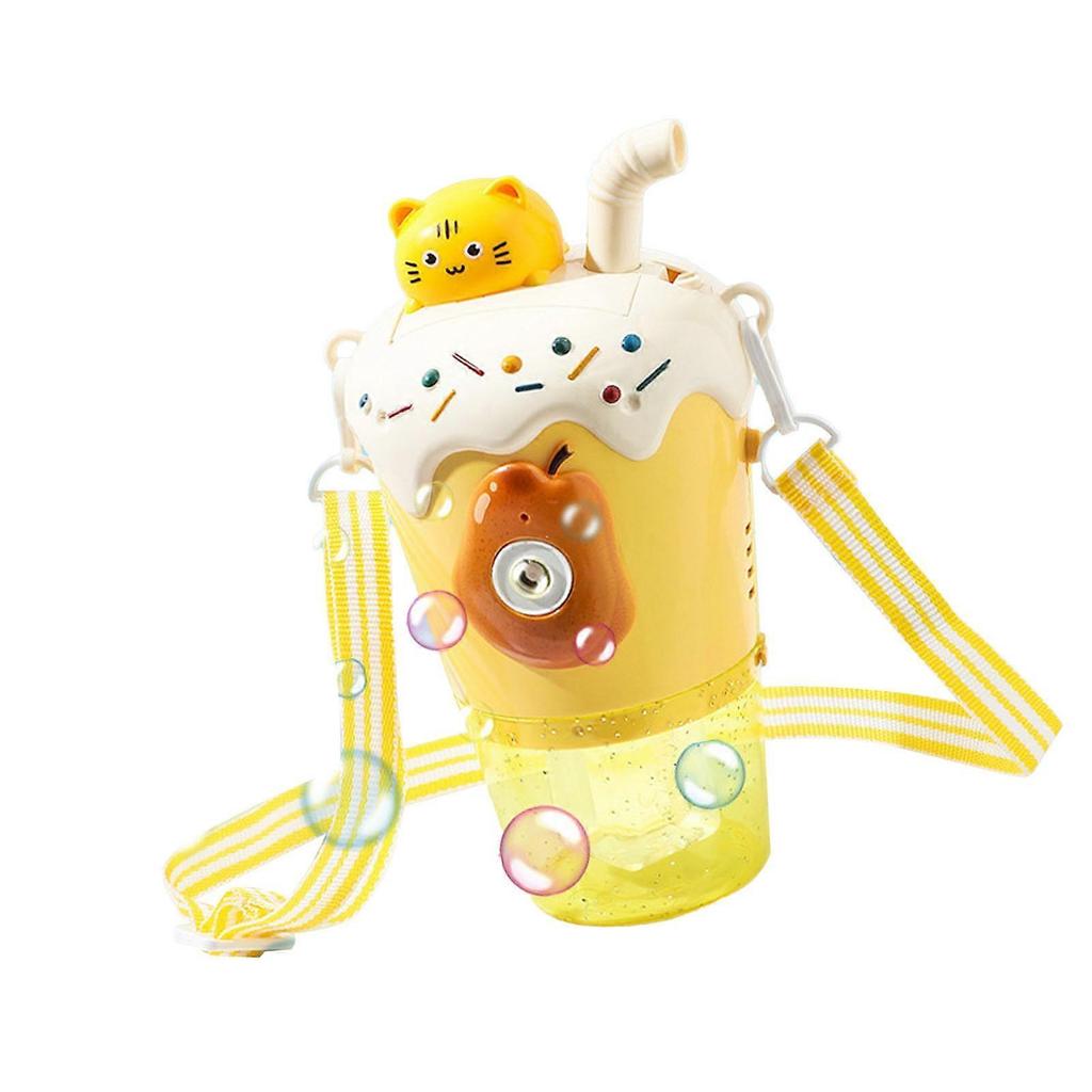 Children Bubble Machine Milk Tea Cup Shape Musical Electric Lighted Automatic Bubble Machine Toy Type 2