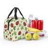 Cute Ladybug On The Four Leaf Grass Insulated Lunch Bag for Office Cooler Thermal Food Box Tote Leakproof Lunch Boxes Container