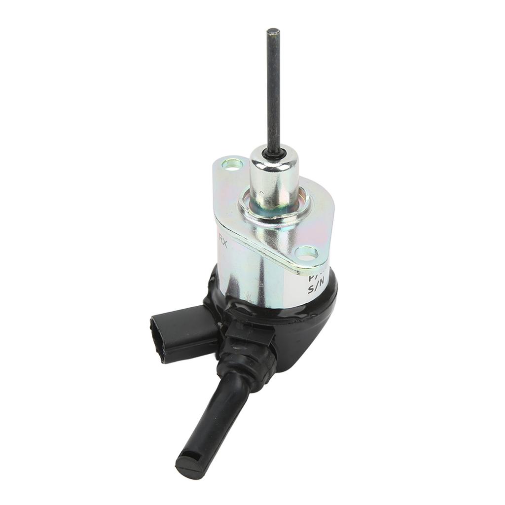Fuel Shutoff Solenoid 1A021 60017 Excavator Flameout Solenoid Stop Valve Replacement for Kubota L2800 L3130 L3200 12V