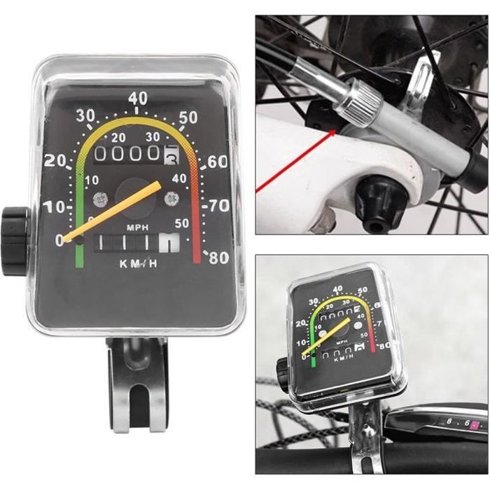Odomètre mécanique - Compteur de vitesse étanche - Facile à installer - Pour VTT