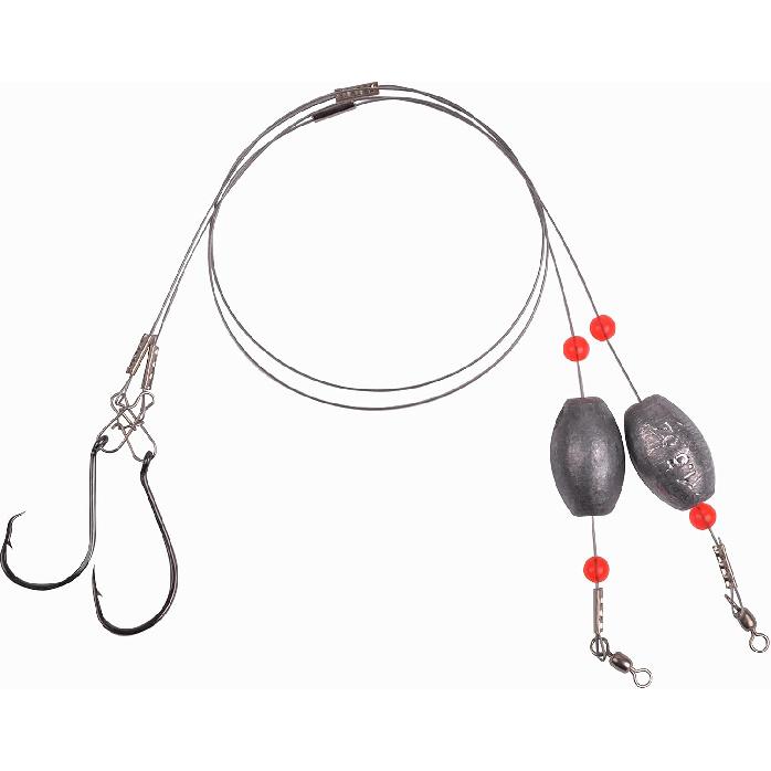 Fishing Rigs Carolina Rig Saltwater Grouper Rigs Drum Rig Surf Fishing Rigs Fishing Bottom Rig Flounder Catfish Rig with Egg Sinkers Circle Hooks