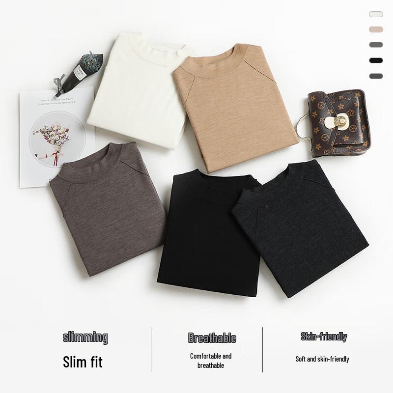 Women's Fine Wool Round Neck Knitted Sweater