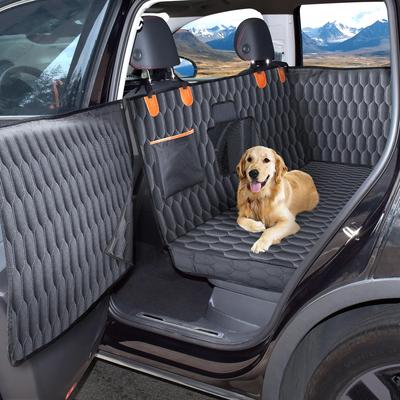 Pet Car Seat Mat: Waterproof, Full Coverage, Load-Bearing Board, Extended Sleeping Mat, Travel Dog Hammock for Rear Seat.