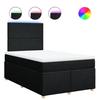 Exclusive House - Bed Slat Base with Mattress Black 120x200 Cm Fabric