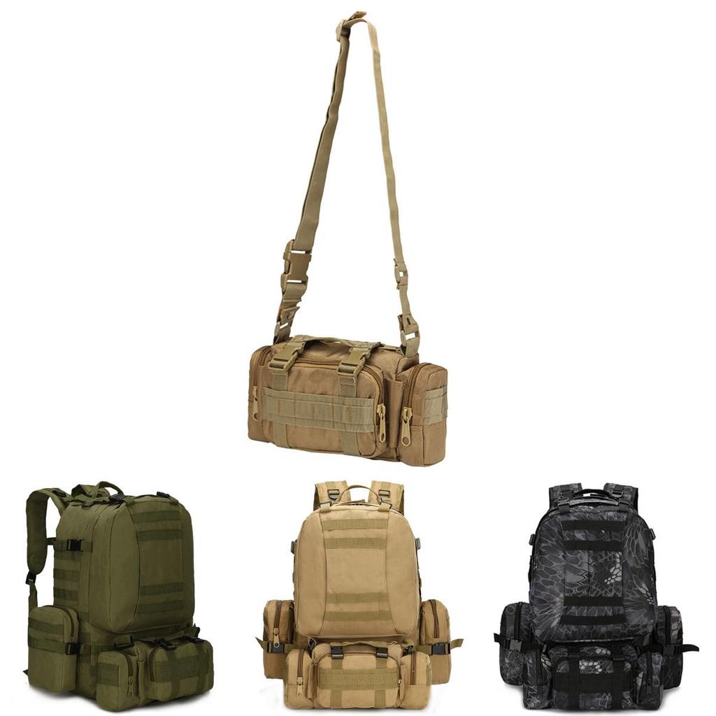 Large Capacity 65l Outdoor Military Tactical Sportbag With Multipockets And Breathable Padding Shoulder Straps