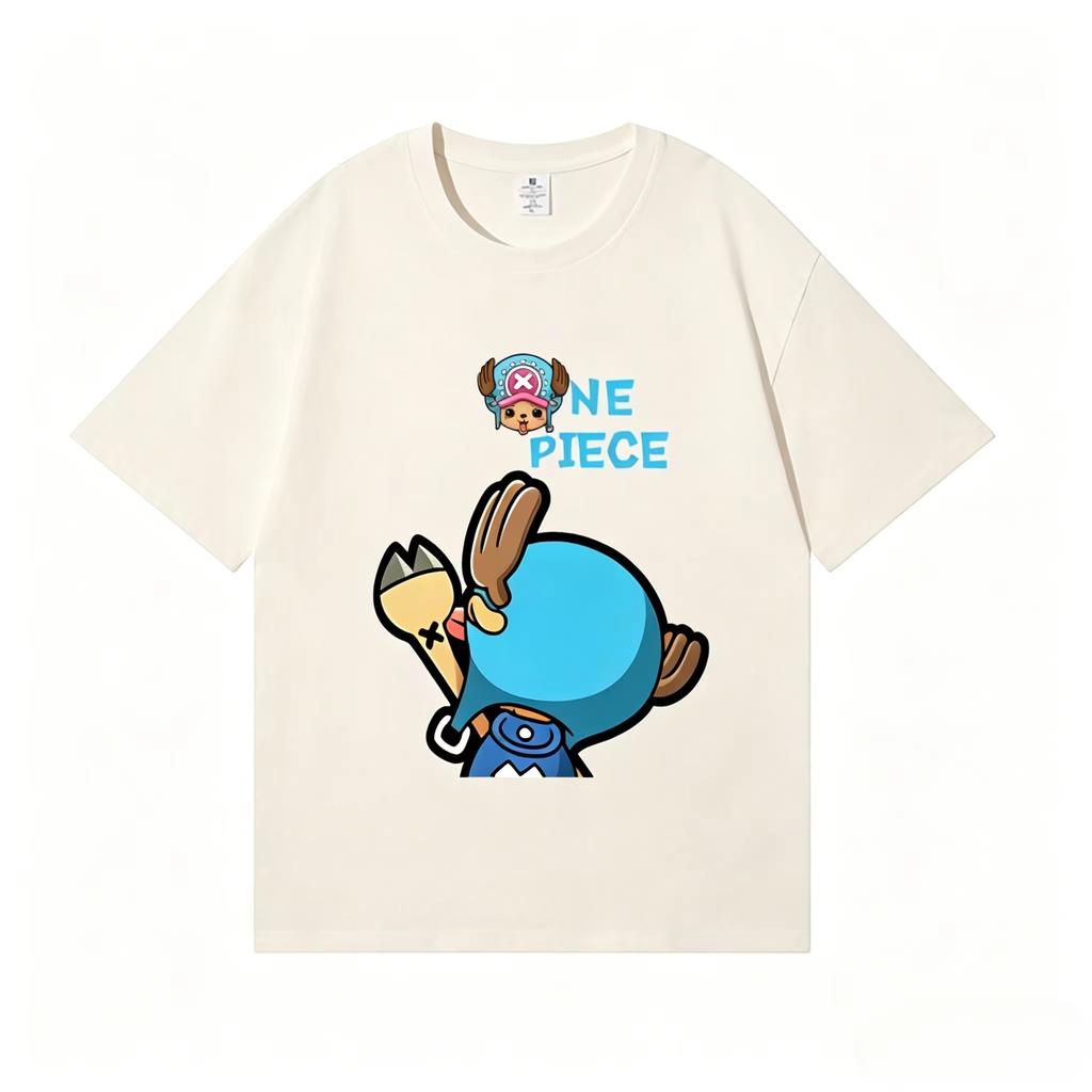 ONE PIECE Tony Tony Chopper 2026 Summer New Harajuku Anime Printed Short Sleeve Men's Women Vintage Top Hip Hop Streetwear Oversized Tshirt