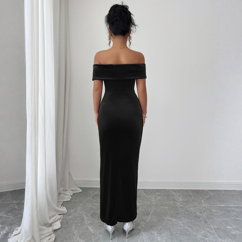 Modisches und elegantes trägerloses langes Kleid für Damen