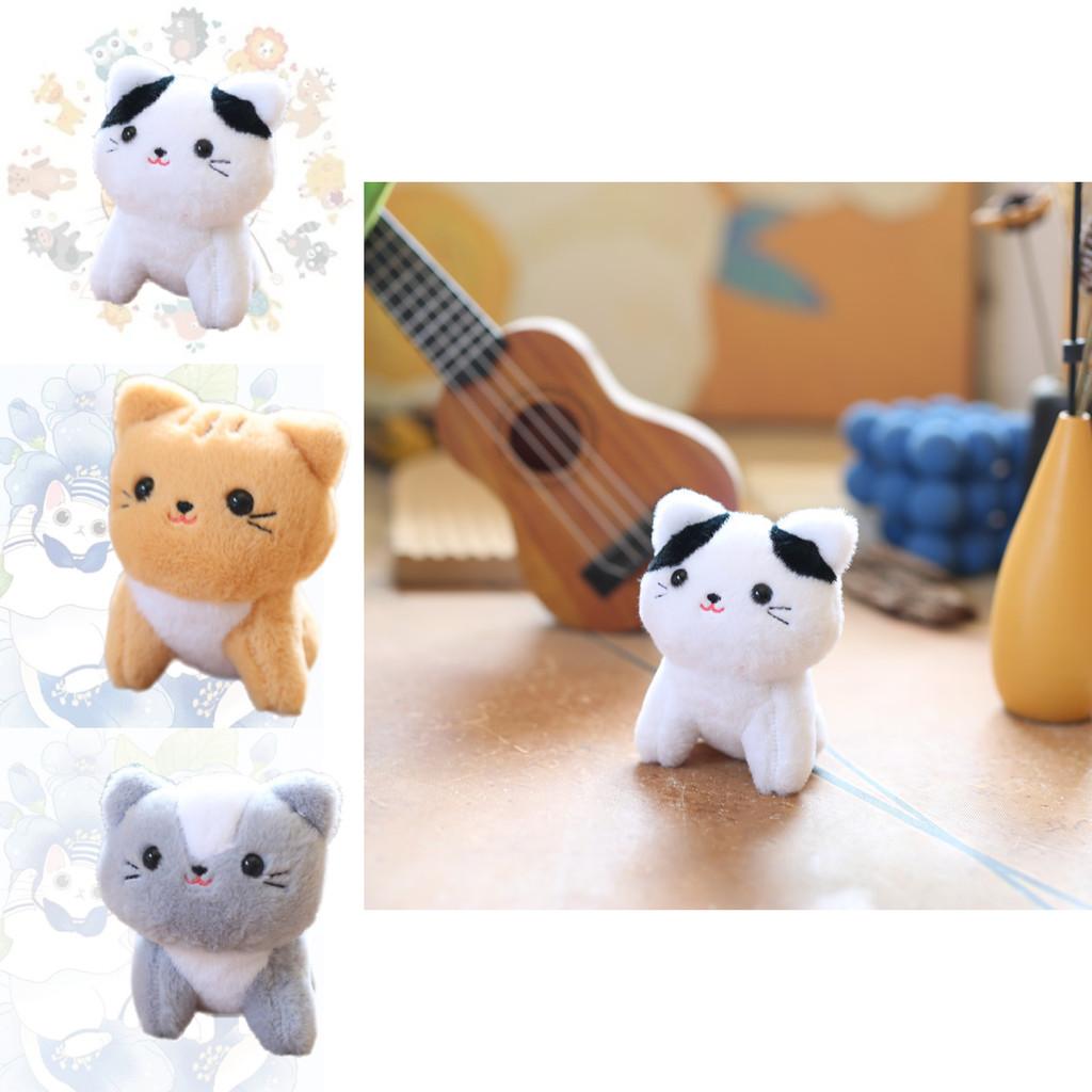 Adorable Plush Cat Keychain Soft Cuddly Toy With Pp Cotton Filling