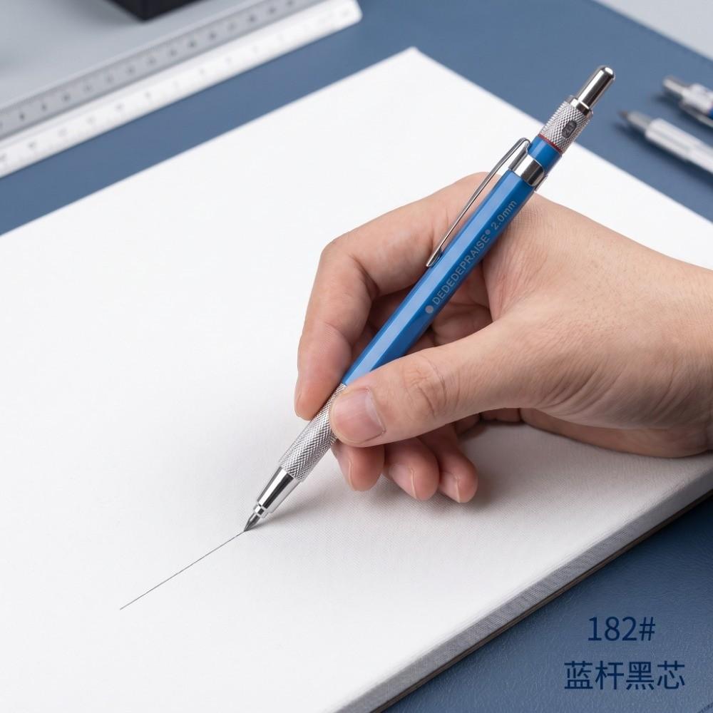 2PCS 6in Metal Drafting Pencil Stable Lead Output Sketch Writing Pencil Sketch Creation