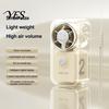Fast Charging Fan Mini Handheld Fan, Transparent Cyber Portable Small with Digital Power Display Display, 3 Speed USB Rechargeable Pocket for