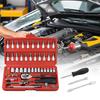 Motorcycle 46pcs 1/4 Inch Drive Socket Ratchet Wrench Set Complete Car Repair Kit for Auto and Bicycle Maintenance Tools