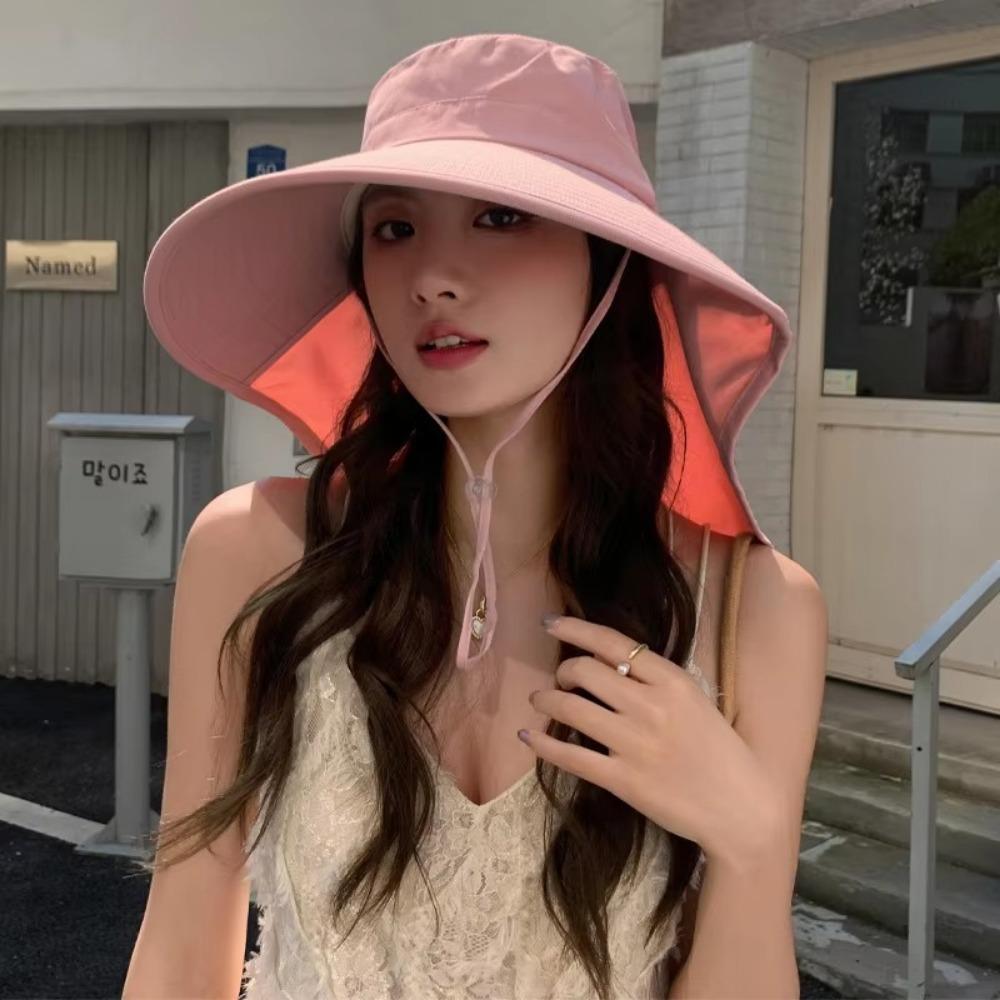 Summer Fishing Hat with Neck Cover Safari Cap 2025 Sun Bucket Hat  For Women Girls
