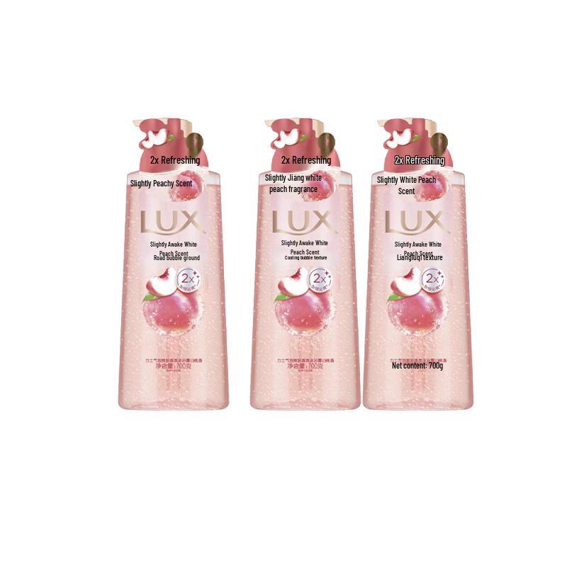 LUX White Peach Scent Foaming Shower Gel (3 x 700g)