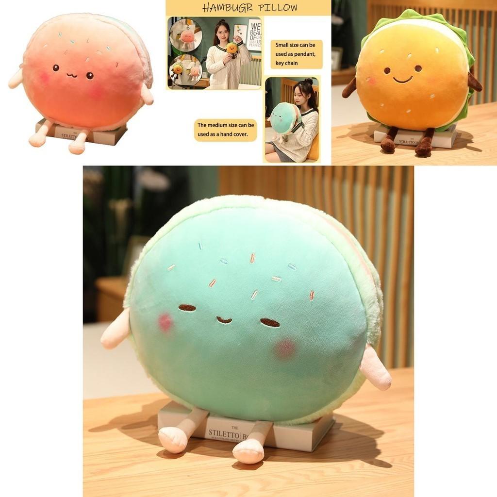 Hamburger Plush Toy With Pp Cotton Soft Filling For Kids Gift And Cozy Hand Warmer