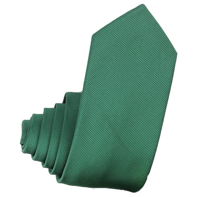 Tie Pure Color Classic Polyester Business Fashion Slim Necktie for Men Banquets Weddings Green