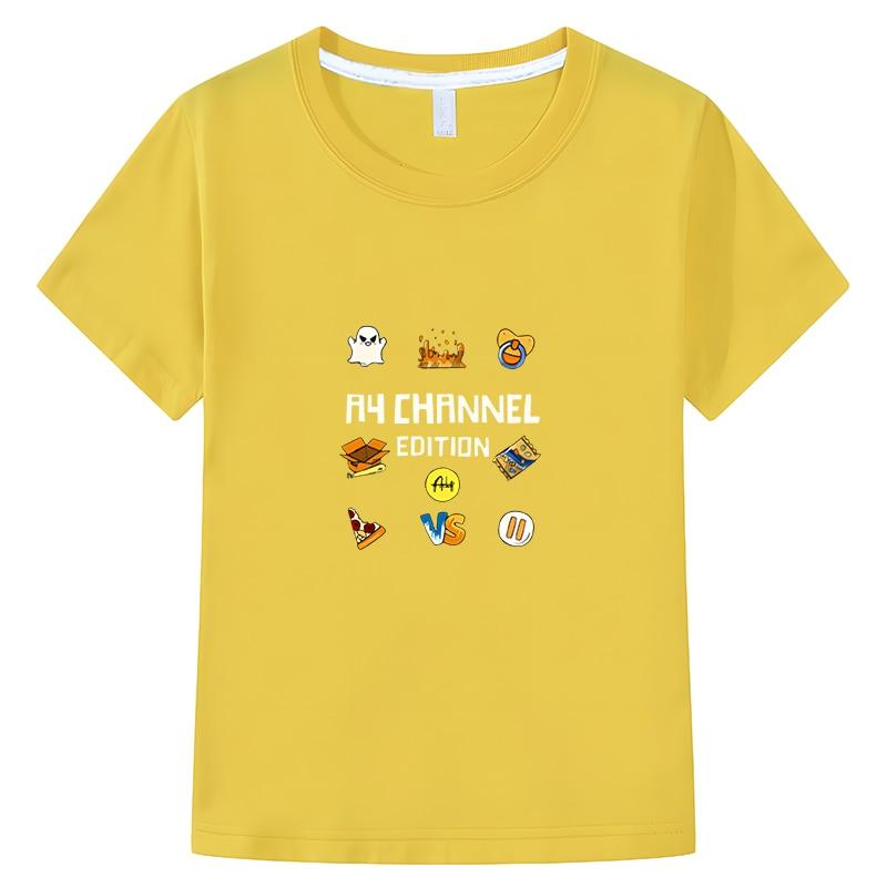 Kreslený merch A4 Lamba chlapec Dívčí tričko Léto 100% bavlna Děti Vlad papír A4 Kreslený Krátký rukáv y2k dětské oblečení jeden kus