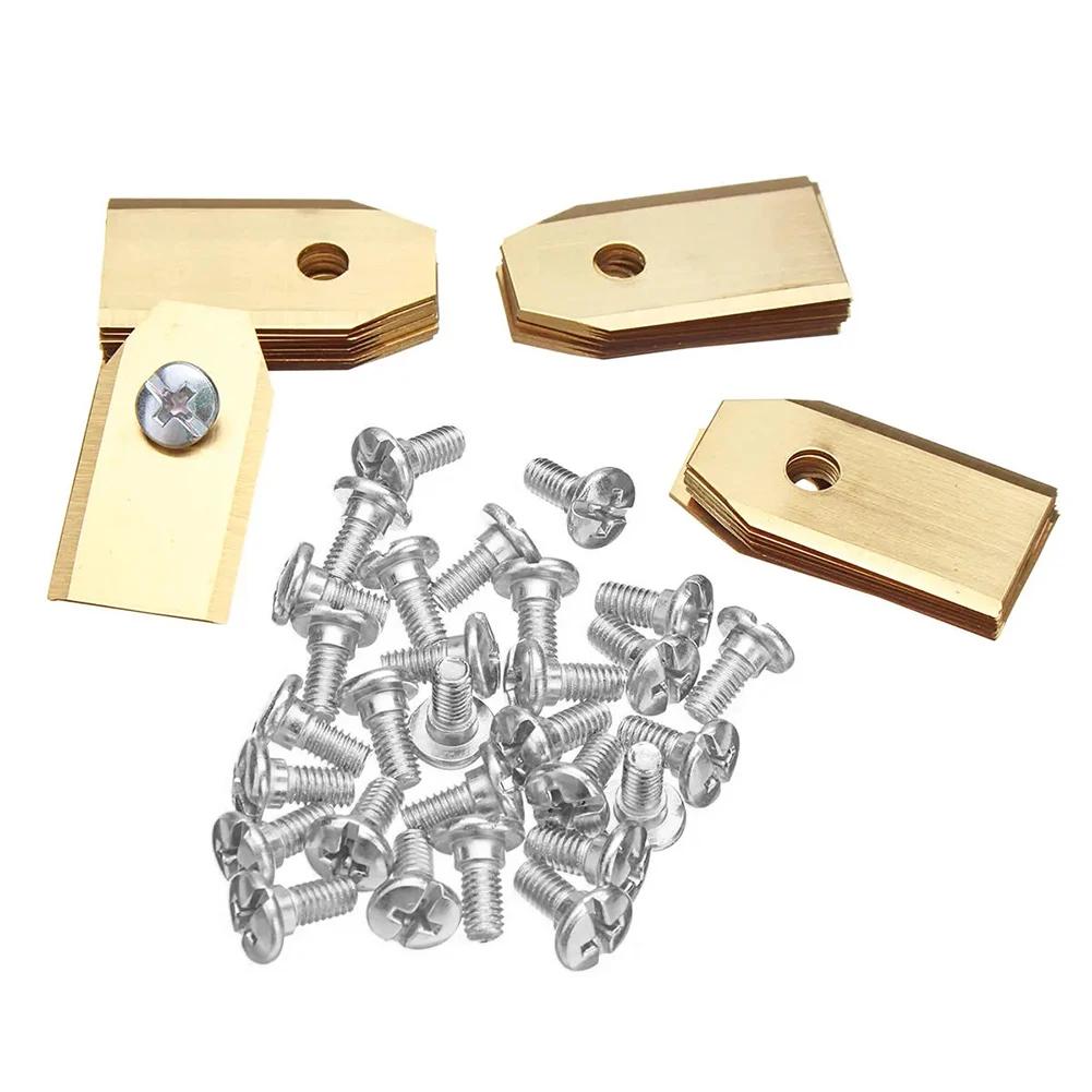 Stainless Steel Trimmer Blades Lawn Mower Grass Replacement Kit For Husqvarna Automower/Gardena Robotic Lawnmower 35*18*0.75mm