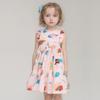 Girls Summer Floral Rayon Spaghetti Strap Princess Dress Kids Beach Sundress Cotton Silk Casual Party Wear