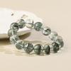 Natural Green Phantom Crystal Stellar Geode Beaded Bracelet