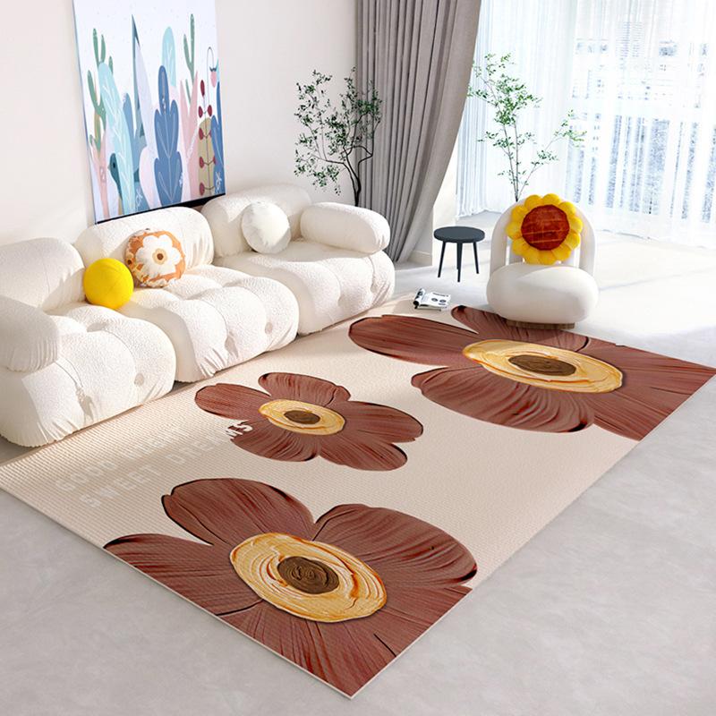Minimalist All-Over Carpet for Living Room Wash-Free Large Area Floor Mat Sofa Side Rug Coffee Table Decor Simple Home Aesthetic