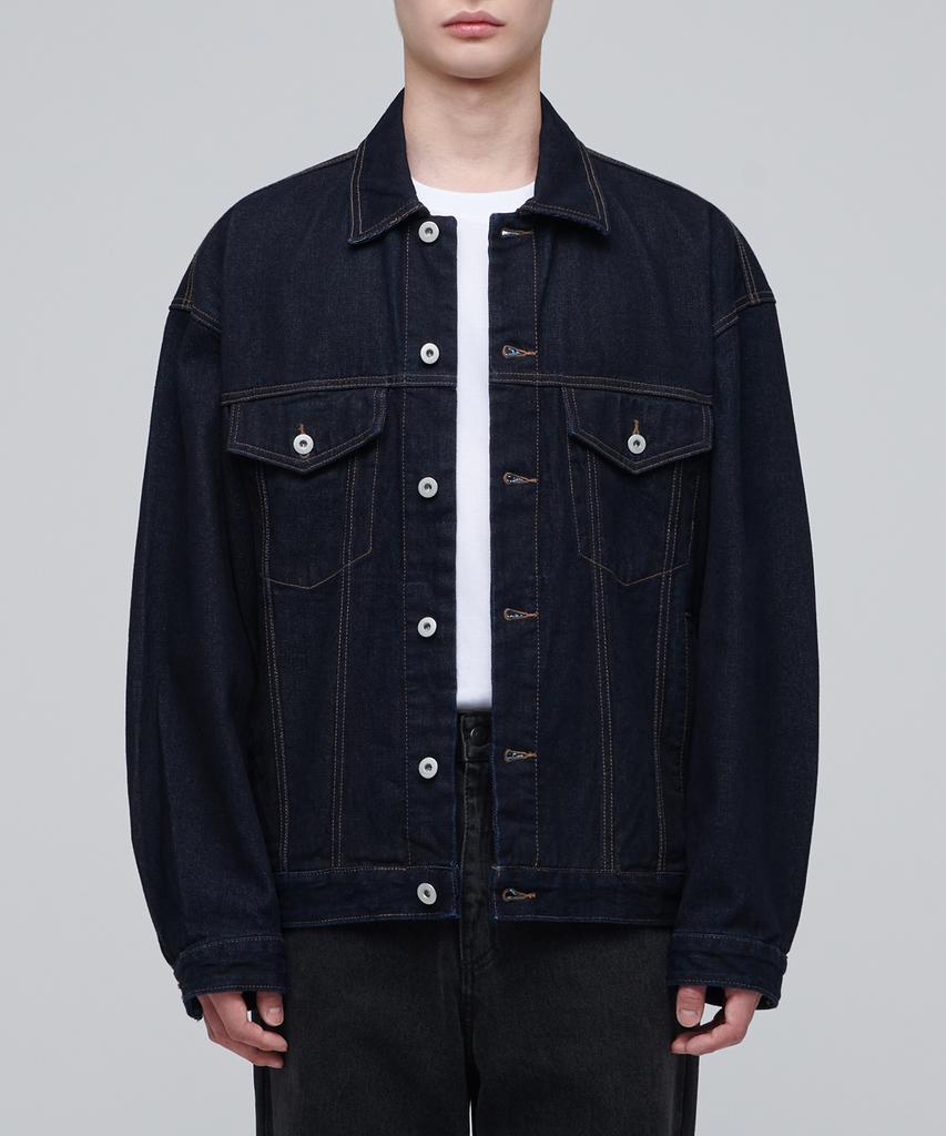 Musinsa Standard Oversized Denim Trucker Jacket [Deep Indigo]