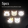 Self-Adhesive Motorcycle Helmet Stickers Cat Car Warning Reflective Stickers  Bicycle Stickers
