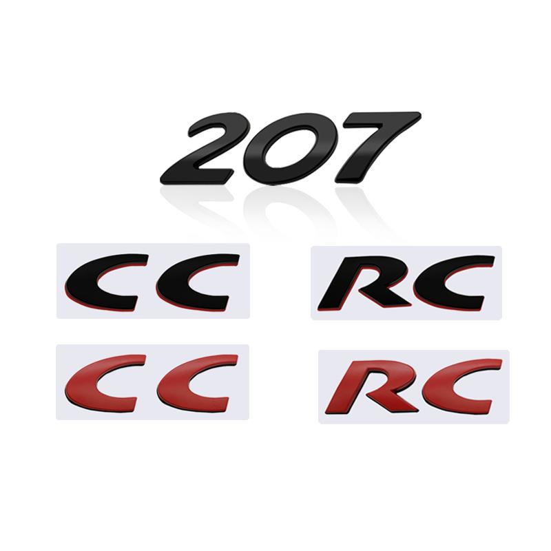 3D Metal Sticker 207 CC RC Emblem Decoration Rear Trunk stickers For s333 Car Styling 333s