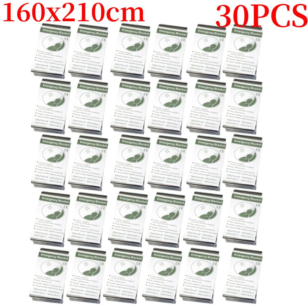 Emergency Thermal Poncho Blanket Lightweight Folding Water Resistant Windproof Sunshade Reusable First Aid Camping Mat Pad Cover