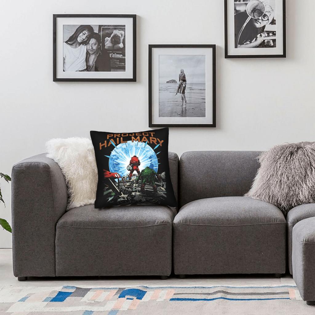 Project Hail Mary Sci Fi Graphic Pillow Cover Graphic Cushion Cover Kawaii Pillow Case For Wedding Party Home Decor