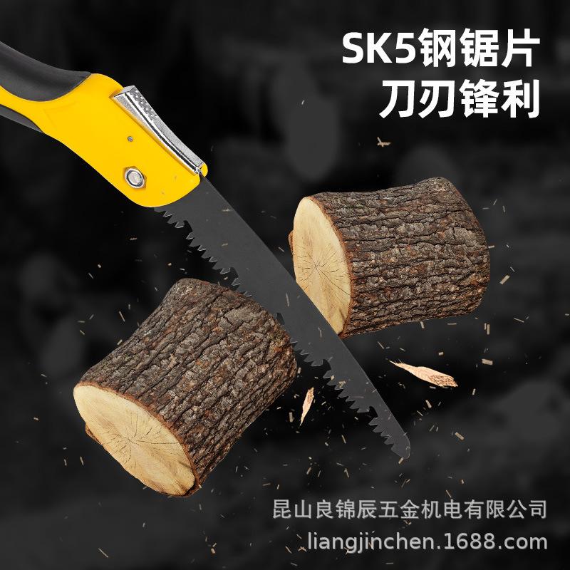 Deli Tools DL4671 Folding Hand Saw with Three-Sided Ground Teeth - Outdoor Multi-Functional