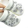 16PCS Fashion Shoe Charms Set Silver Diamond Bear Butterfly Chain Shoe Decorations Buckle for Sandals Clogs DIY Accessories Gift
