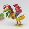 Unique Enamel Colored Rooster Decoration Metal Jewelry Box Earrings Organiser Case Perfect For Gift Giving