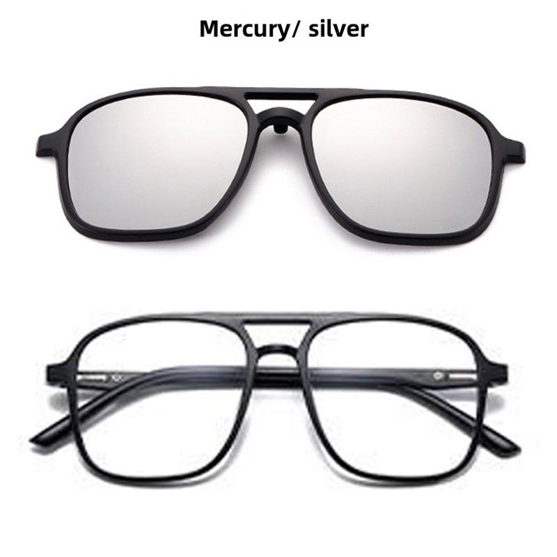 Fashion Optical Spectacle Frame Men Women Myopia With 5 Clip On Sunglasses Magnetic Glasses For Male Eyeglasses