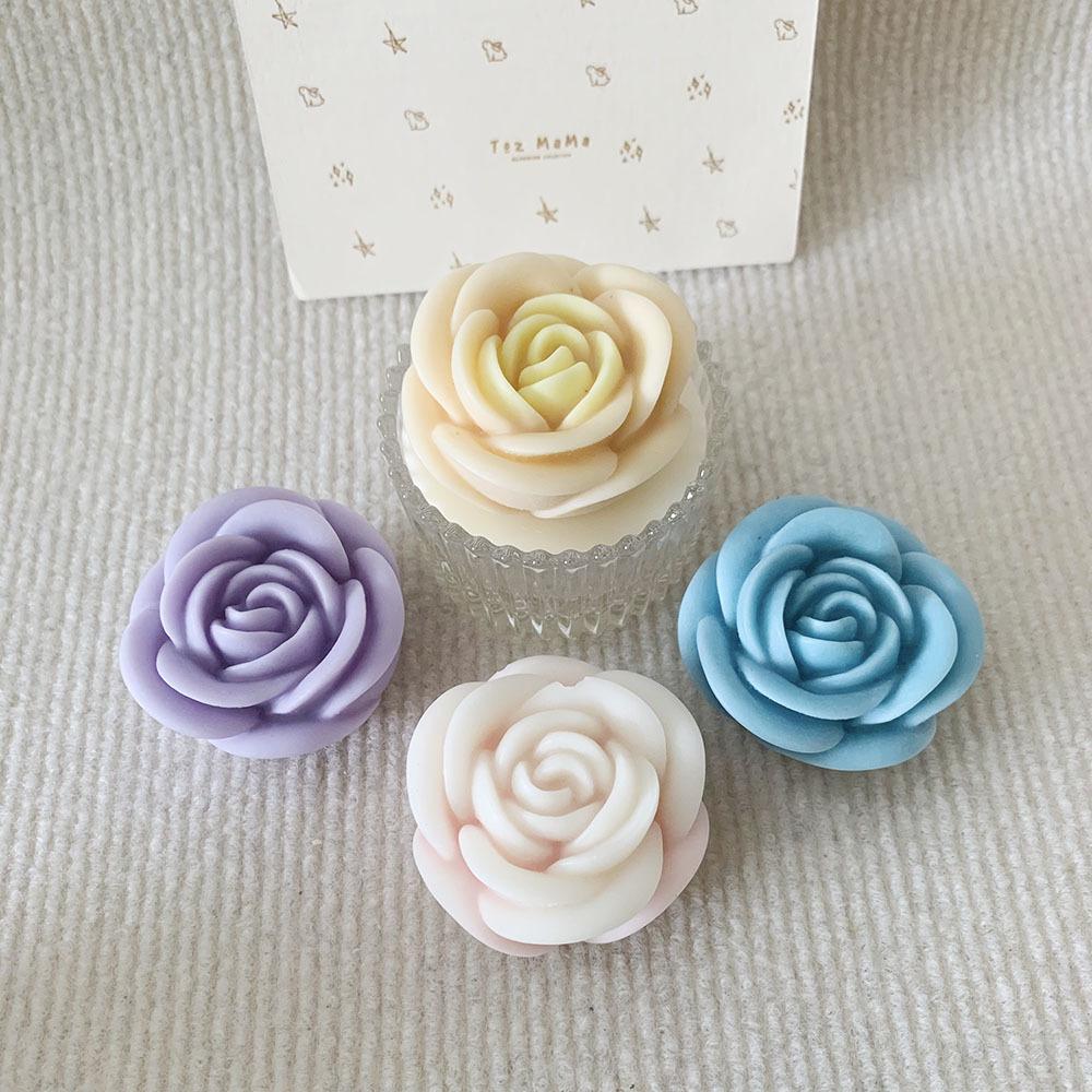 Multi Style Stack Rose Flower Scented Candle Moulds DIY Carnation Aromath Candle Soap Chocolate Cake Baking Tool Resin Crafts