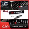 Interior Stickers Car Head Grill Emblem LED Light Front Grille Badge Sticker For IS250 IS200 CT200h GS300 LS430 RX450h LX5