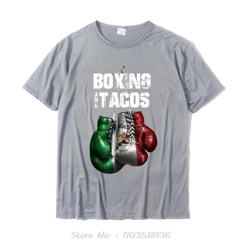 Fitness Tshirt Boxing And Tacos Funny Mexico Oversized Unisex Oneck T Shirt Casual Camisas Hombre Fast Ship Cotton Tops Tees