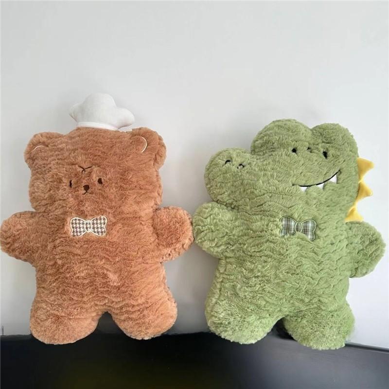 Cartoon Biscuit Puppy Plush Pillow With Embroidered Design For Kids Bedtime And Car Comfort