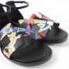 Pristine HERMES Sandals Santorini Ankle Strap Leather Black Leather Women 35 Used