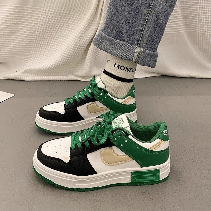 Plateau-Freizeitsportschuhe Damen Frühling, Herbst und Winter neu Nische vielseitig Laufschuhe weiß