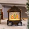 Christmas Decoration Trolley Music Box Snow Lantern Santa Claus Gift Night Light Desktop Window Decorations