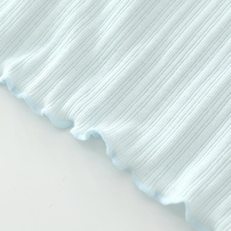 Children's 100% Cotton Jacquard Sleeveless Pajamas – Unisex, 2-Piece Set