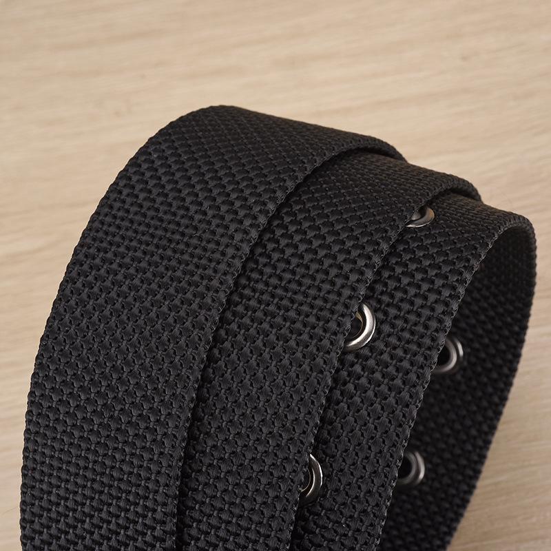 Casual Men'S Woven Belt Imitation Nylon Canvas Tactical Belt Outdoor Simple Pin Buckle Belt