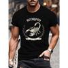 Scorpio Floral Scorpion Graphic Print T-Shirt, Casual Round Neck Short Sleeve Tee for Big & Tall Men, Summer Top, Plus Size