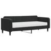 Vidaxl Sofa Z Materacem Do Spania, Czarna, 90X200 Cm, Aksamit